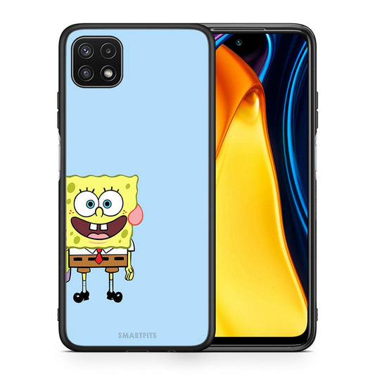 Θήκη Samsung A22 5G Friends Bob από τη Smartfits με σχέδιο στο πίσω μέρος και μαύρο περίβλημα | Samsung A22 5G Friends Bob case with colorful back and black bezels