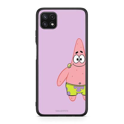 Samsung A22 5G Friends Patrick θήκη από τη Smartfits με σχέδιο στο πίσω μέρος και μαύρο περίβλημα | Smartphone case with colorful back and black bezels by Smartfits