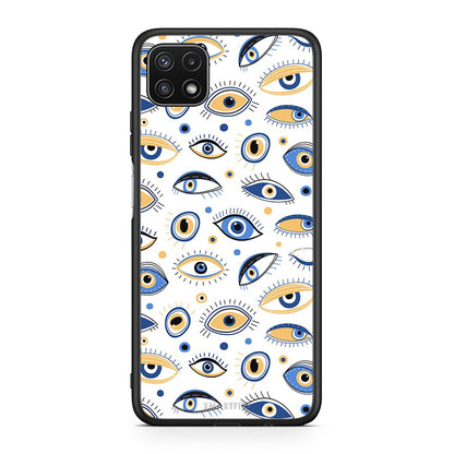 Samsung A22 5G Ftou Ftou θήκη από τη Smartfits με σχέδιο στο πίσω μέρος και μαύρο περίβλημα | Smartphone case with colorful back and black bezels by Smartfits