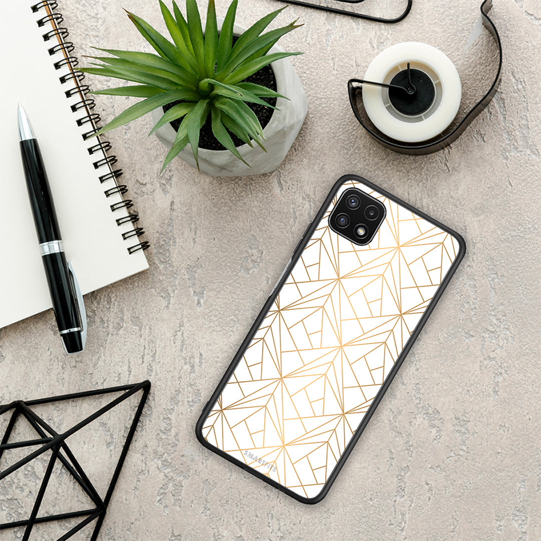 Geometric Luxury White - Samsung Galaxy A22 5G θήκη