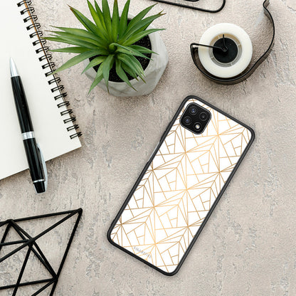 Geometric Luxury White - Samsung Galaxy A22 5G θήκη