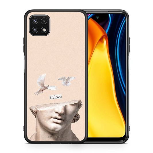 Θήκη Samsung A22 5G In Love από τη Smartfits με σχέδιο στο πίσω μέρος και μαύρο περίβλημα | Samsung A22 5G In Love case with colorful back and black bezels