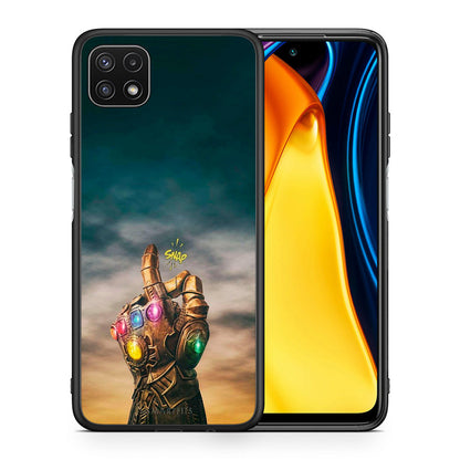 Θήκη Samsung A22 5G Infinity Snap από τη Smartfits με σχέδιο στο πίσω μέρος και μαύρο περίβλημα | Samsung A22 5G Infinity Snap case with colorful back and black bezels