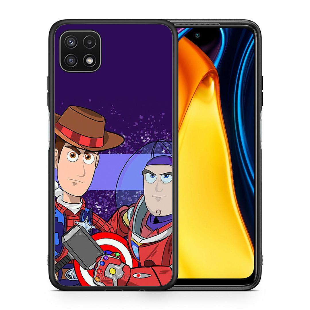 Θήκη Samsung A22 5G Infinity Story από τη Smartfits με σχέδιο στο πίσω μέρος και μαύρο περίβλημα | Samsung A22 5G Infinity Story case with colorful back and black bezels