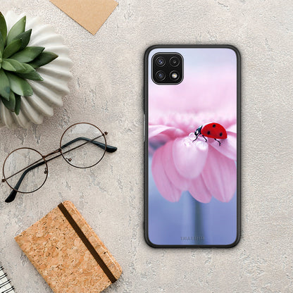 Ladybug Flower - Samsung Galaxy A22 5G θήκη