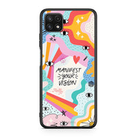 Thumbnail for Samsung A22 5G Manifest Your Vision θήκη από τη Smartfits με σχέδιο στο πίσω μέρος και μαύρο περίβλημα | Smartphone case with colorful back and black bezels by Smartfits