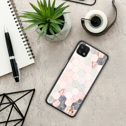 Marble Hexagon Pink - Samsung Galaxy A22 5G θήκη
