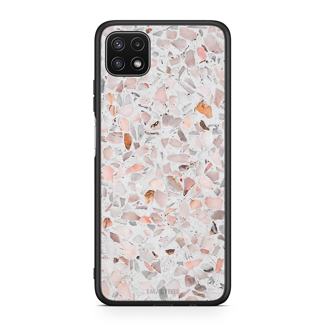 Samsung A22 5G Marble Terrazzo θήκη από τη Smartfits με σχέδιο στο πίσω μέρος και μαύρο περίβλημα | Smartphone case with colorful back and black bezels by Smartfits