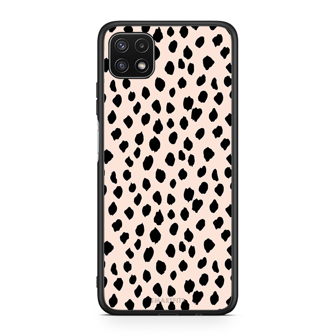 Samsung A22 5G New Polka Dots θήκη από τη Smartfits με σχέδιο στο πίσω μέρος και μαύρο περίβλημα | Smartphone case with colorful back and black bezels by Smartfits
