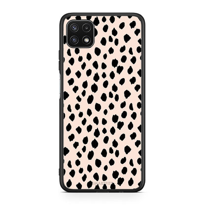 Samsung A22 5G New Polka Dots θήκη από τη Smartfits με σχέδιο στο πίσω μέρος και μαύρο περίβλημα | Smartphone case with colorful back and black bezels by Smartfits