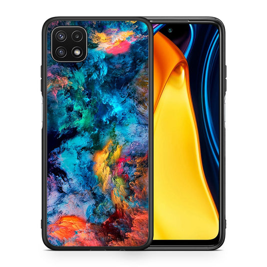 Θήκη Samsung A22 5G Crayola Paint από τη Smartfits με σχέδιο στο πίσω μέρος και μαύρο περίβλημα | Samsung A22 5G Crayola Paint case with colorful back and black bezels