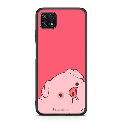 Samsung A22 5G Pig Love 1 Θήκη Αγίου Βαλεντίνου από τη Smartfits με σχέδιο στο πίσω μέρος και μαύρο περίβλημα | Smartphone case with colorful back and black bezels by Smartfits