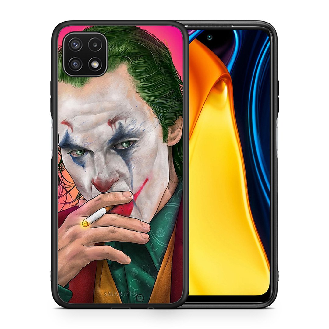 Θήκη Samsung A22 5G JokesOnU PopArt από τη Smartfits με σχέδιο στο πίσω μέρος και μαύρο περίβλημα | Samsung A22 5G JokesOnU PopArt case with colorful back and black bezels