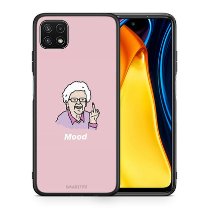 Θήκη Samsung A22 5G Mood PopArt από τη Smartfits με σχέδιο στο πίσω μέρος και μαύρο περίβλημα | Samsung A22 5G Mood PopArt case with colorful back and black bezels