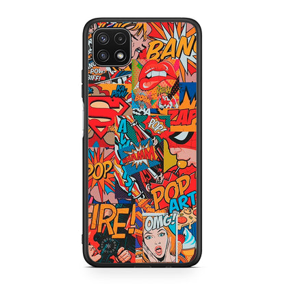 Samsung A22 5G PopArt OMG θήκη από τη Smartfits με σχέδιο στο πίσω μέρος και μαύρο περίβλημα | Smartphone case with colorful back and black bezels by Smartfits