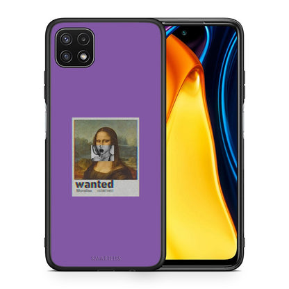 Θήκη Samsung A22 5G Monalisa Popart από τη Smartfits με σχέδιο στο πίσω μέρος και μαύρο περίβλημα | Samsung A22 5G Monalisa Popart case with colorful back and black bezels