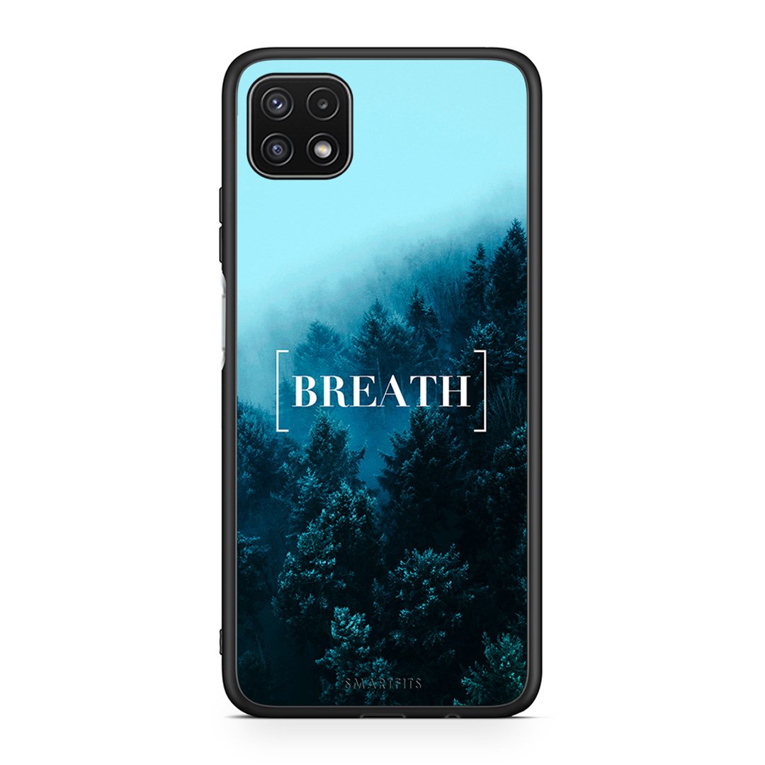 4 - Samsung A22 5G Breath Quote case, cover, bumper