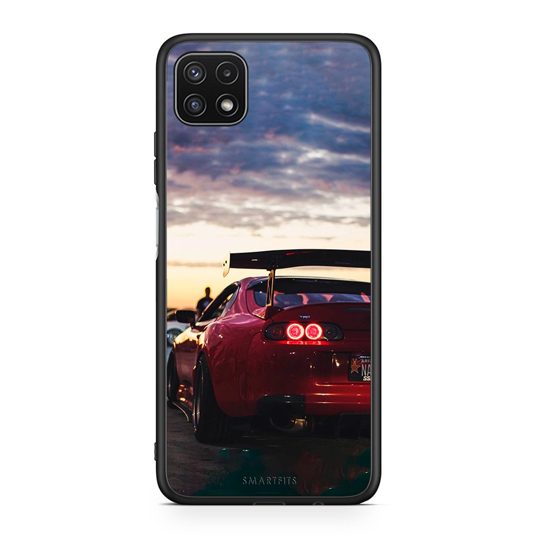 Samsung A22 5G Racing Supra θήκη από τη Smartfits με σχέδιο στο πίσω μέρος και μαύρο περίβλημα | Smartphone case with colorful back and black bezels by Smartfits