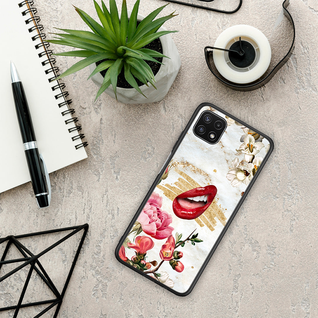 Red Lips - Samsung Galaxy A22 5G θήκη