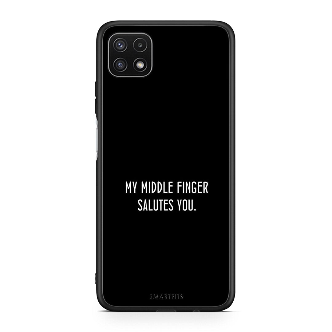 Samsung A22 5G Salute θήκη από τη Smartfits με σχέδιο στο πίσω μέρος και μαύρο περίβλημα | Smartphone case with colorful back and black bezels by Smartfits