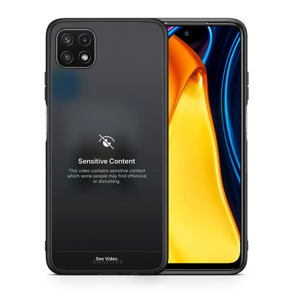 Θήκη Samsung A22 5G Sensitive Content από τη Smartfits με σχέδιο στο πίσω μέρος και μαύρο περίβλημα | Samsung A22 5G Sensitive Content case with colorful back and black bezels
