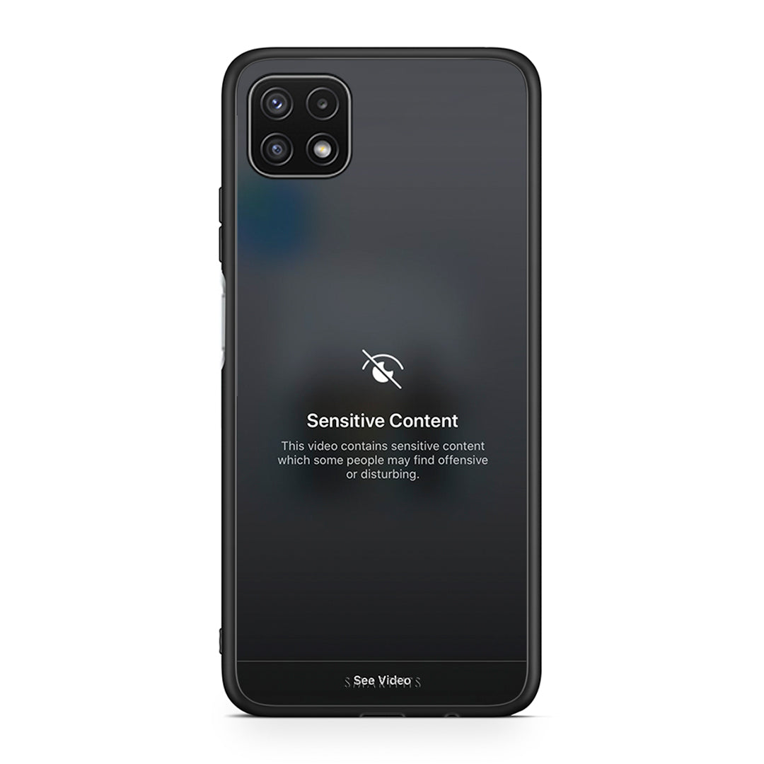 Samsung A22 5G Sensitive Content θήκη από τη Smartfits με σχέδιο στο πίσω μέρος και μαύρο περίβλημα | Smartphone case with colorful back and black bezels by Smartfits