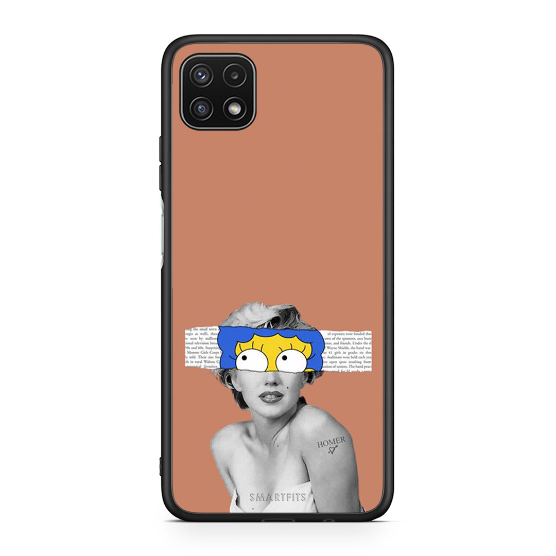 Samsung A22 5G Sim Merilyn θήκη από τη Smartfits με σχέδιο στο πίσω μέρος και μαύρο περίβλημα | Smartphone case with colorful back and black bezels by Smartfits