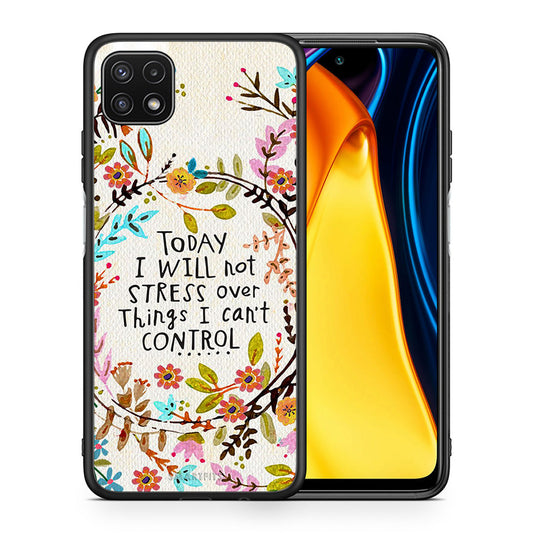 Θήκη Samsung A22 5G Stress Over από τη Smartfits με σχέδιο στο πίσω μέρος και μαύρο περίβλημα | Samsung A22 5G Stress Over case with colorful back and black bezels