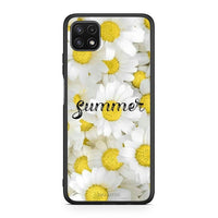 Thumbnail for Samsung A22 5G Summer Daisies Θήκη από τη Smartfits με σχέδιο στο πίσω μέρος και μαύρο περίβλημα | Smartphone case with colorful back and black bezels by Smartfits