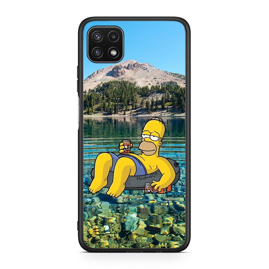 Samsung A22 5G Summer Happiness Θήκη από τη Smartfits με σχέδιο στο πίσω μέρος και μαύρο περίβλημα | Smartphone case with colorful back and black bezels by Smartfits