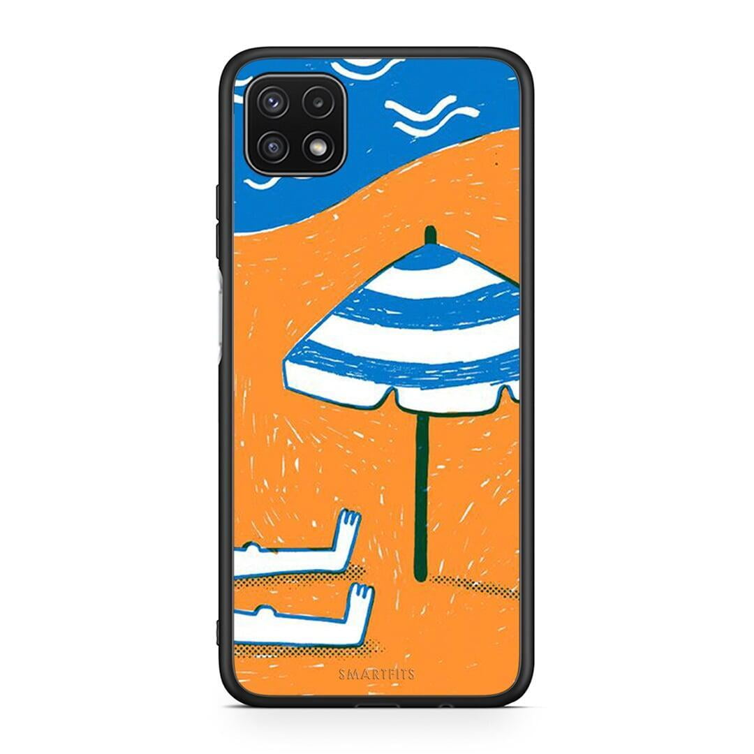 Samsung A22 5G Summering Θήκη από τη Smartfits με σχέδιο στο πίσω μέρος και μαύρο περίβλημα | Smartphone case with colorful back and black bezels by Smartfits