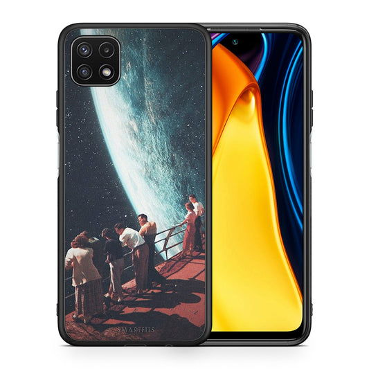 Θήκη Samsung A22 5G Surreal View από τη Smartfits με σχέδιο στο πίσω μέρος και μαύρο περίβλημα | Samsung A22 5G Surreal View case with colorful back and black bezels
