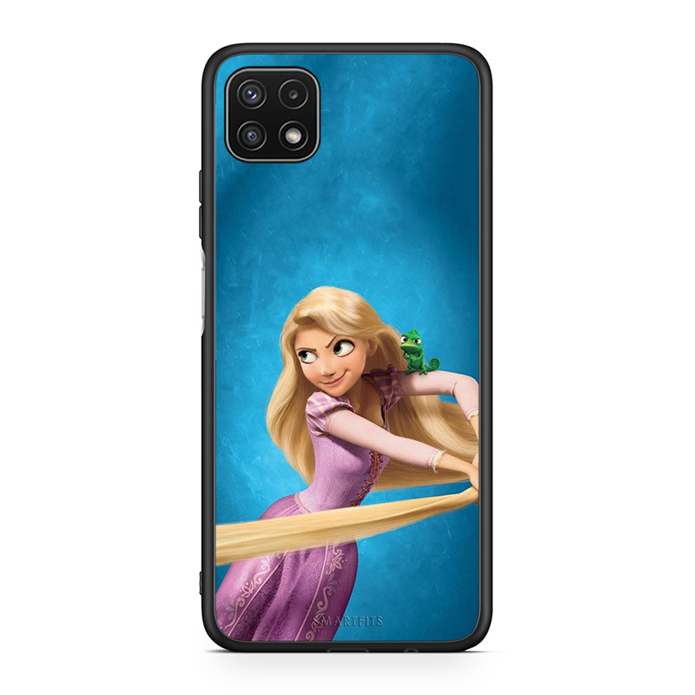 Samsung A22 5G Tangled 2 Θήκη Αγίου Βαλεντίνου από τη Smartfits με σχέδιο στο πίσω μέρος και μαύρο περίβλημα | Smartphone case with colorful back and black bezels by Smartfits
