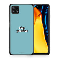 Thumbnail for Θήκη Samsung A22 5G Positive Text από τη Smartfits με σχέδιο στο πίσω μέρος και μαύρο περίβλημα | Samsung A22 5G Positive Text case with colorful back and black bezels