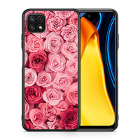 Thumbnail for Θήκη Samsung A22 5G RoseGarden Valentine από τη Smartfits με σχέδιο στο πίσω μέρος και μαύρο περίβλημα | Samsung A22 5G RoseGarden Valentine case with colorful back and black bezels