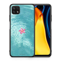 Thumbnail for Θήκη Samsung A22 5G Water Flower από τη Smartfits με σχέδιο στο πίσω μέρος και μαύρο περίβλημα | Samsung A22 5G Water Flower case with colorful back and black bezels