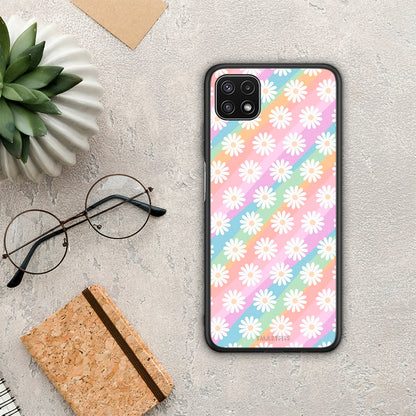 White Daisies - Samsung Galaxy A22 5G θήκη