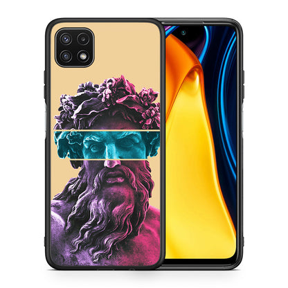 Θήκη Αγίου Βαλεντίνου Samsung A22 5G Zeus Art από τη Smartfits με σχέδιο στο πίσω μέρος και μαύρο περίβλημα | Samsung A22 5G Zeus Art case with colorful back and black bezels