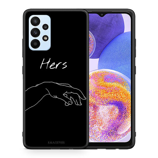 Θήκη Αγίου Βαλεντίνου Samsung A23 Aeshetic Love 1 από τη Smartfits με σχέδιο στο πίσω μέρος και μαύρο περίβλημα | Samsung A23 Aeshetic Love 1 case with colorful back and black bezels