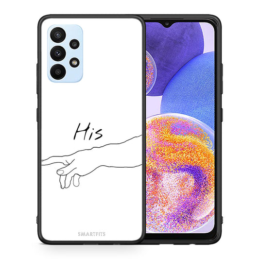 Θήκη Αγίου Βαλεντίνου Samsung A23 Aeshetic Love 2 από τη Smartfits με σχέδιο στο πίσω μέρος και μαύρο περίβλημα | Samsung A23 Aeshetic Love 2 case with colorful back and black bezels