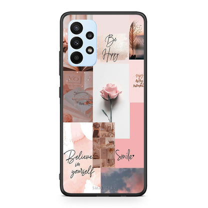 Samsung A23 Aesthetic Collage θήκη από τη Smartfits με σχέδιο στο πίσω μέρος και μαύρο περίβλημα | Smartphone case with colorful back and black bezels by Smartfits