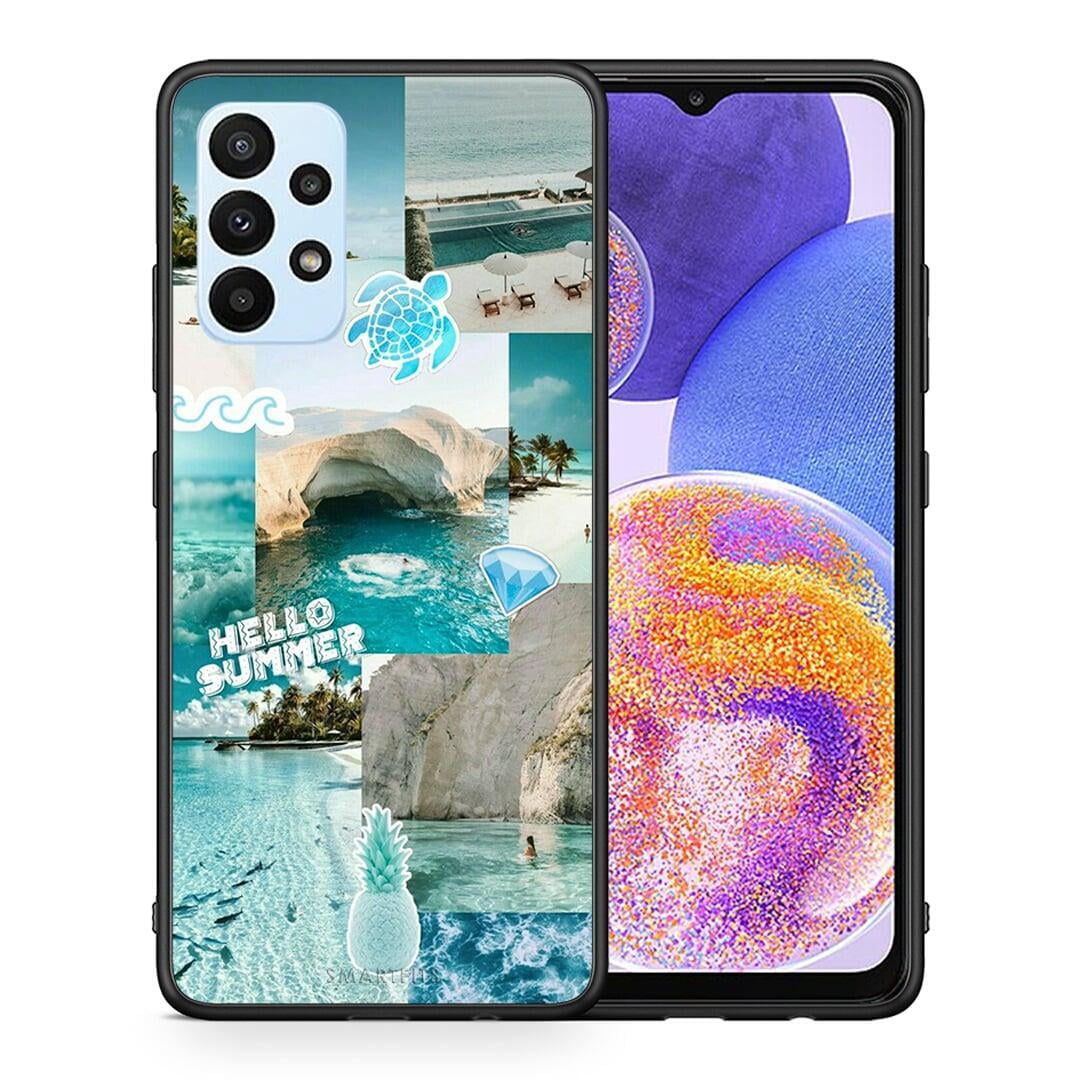 Θήκη Samsung A23 Aesthetic Summer από τη Smartfits με σχέδιο στο πίσω μέρος και μαύρο περίβλημα | Samsung A23 Aesthetic Summer case with colorful back and black bezels