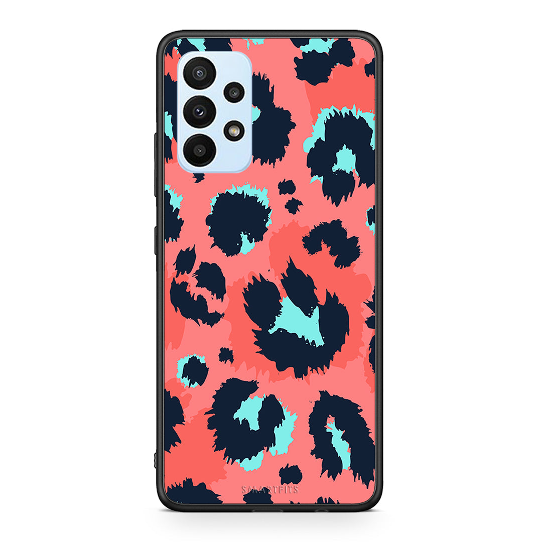 22 - Samsung A23 Pink Leopard Animal case, cover, bumper