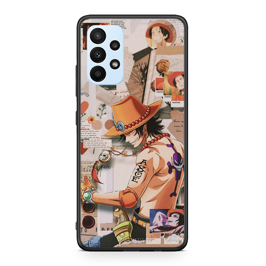 Samsung A23 Anime Collage θήκη από τη Smartfits με σχέδιο στο πίσω μέρος και μαύρο περίβλημα | Smartphone case with colorful back and black bezels by Smartfits