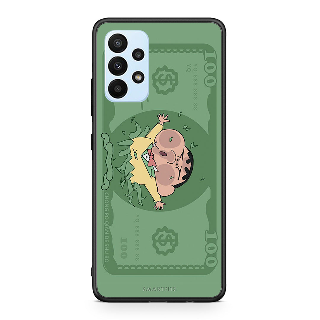 Samsung A23 Big Money Θήκη Αγίου Βαλεντίνου από τη Smartfits με σχέδιο στο πίσω μέρος και μαύρο περίβλημα | Smartphone case with colorful back and black bezels by Smartfits