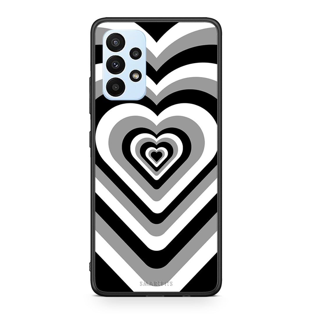 Samsung A23 Black Hearts θήκη από τη Smartfits με σχέδιο στο πίσω μέρος και μαύρο περίβλημα | Smartphone case with colorful back and black bezels by Smartfits
