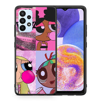 Thumbnail for Θήκη Αγίου Βαλεντίνου Samsung A23 Bubble Girls από τη Smartfits με σχέδιο στο πίσω μέρος και μαύρο περίβλημα | Samsung A23 Bubble Girls case with colorful back and black bezels