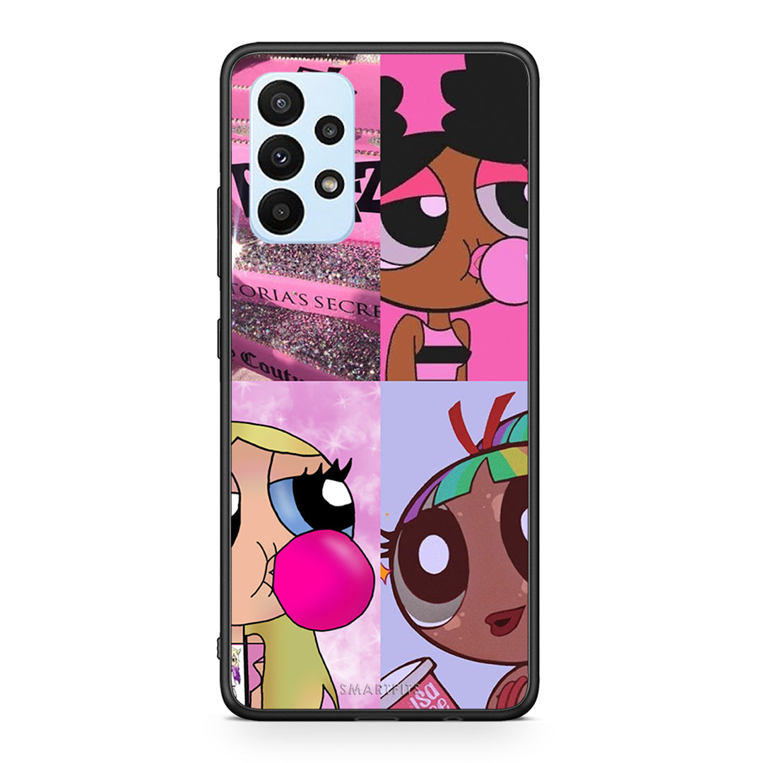 Samsung A23 Bubble Girls Θήκη Αγίου Βαλεντίνου από τη Smartfits με σχέδιο στο πίσω μέρος και μαύρο περίβλημα | Smartphone case with colorful back and black bezels by Smartfits