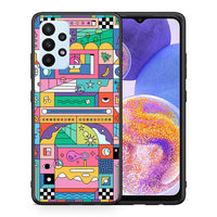Thumbnail for Θήκη Samsung A23 Bubbles Soap από τη Smartfits με σχέδιο στο πίσω μέρος και μαύρο περίβλημα | Samsung A23 Bubbles Soap case with colorful back and black bezels