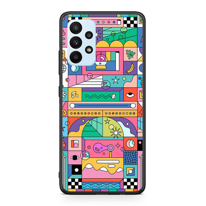 Samsung A23 Bubbles Soap θήκη από τη Smartfits με σχέδιο στο πίσω μέρος και μαύρο περίβλημα | Smartphone case with colorful back and black bezels by Smartfits